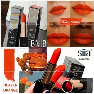 BNIB SIIA Change Agent Satin Lipstick Pigmented Bright Bold Lip Heaven Orange